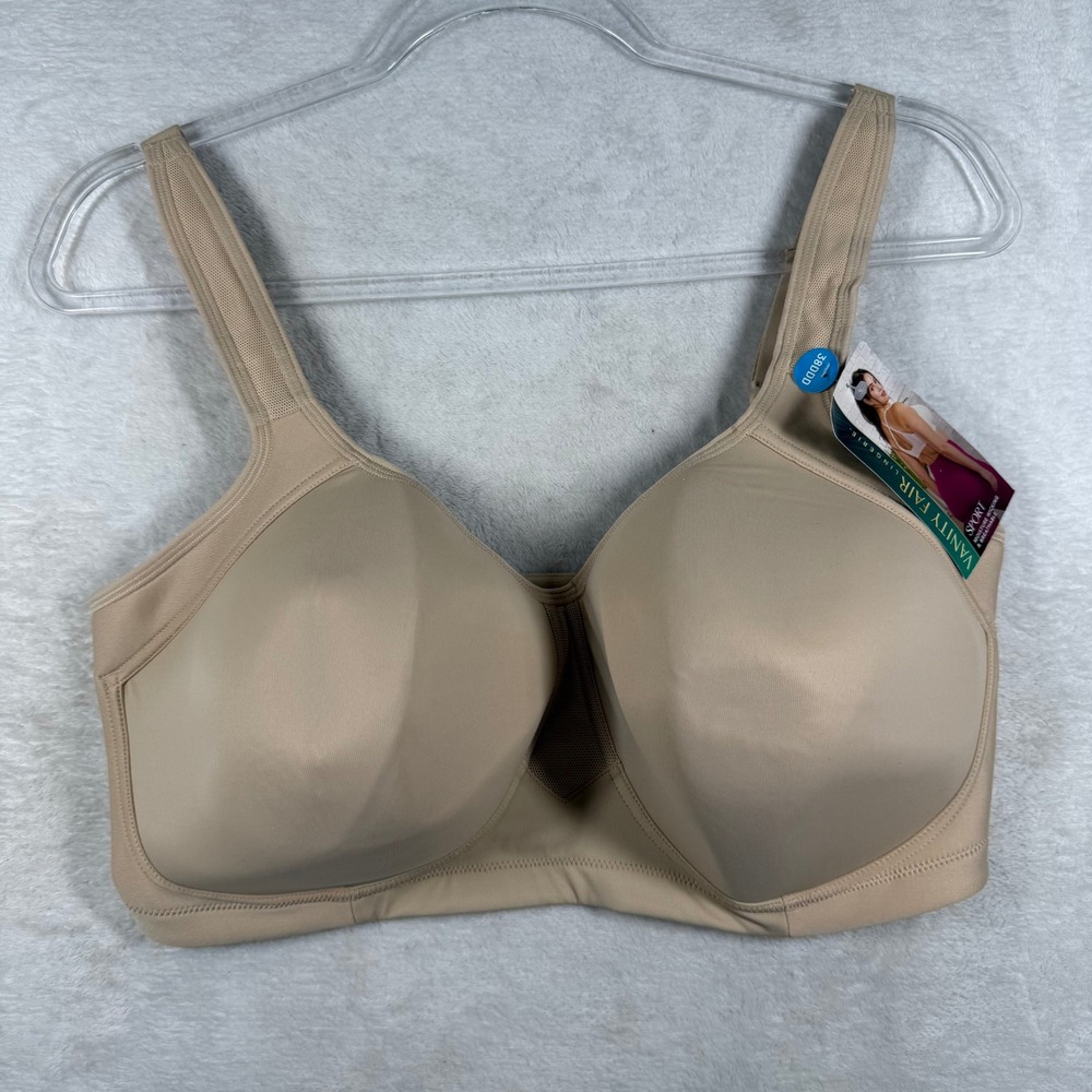 Vanity Fair Sport Full Coverage Wirefree Bra Beige 71500 38DDD NWT